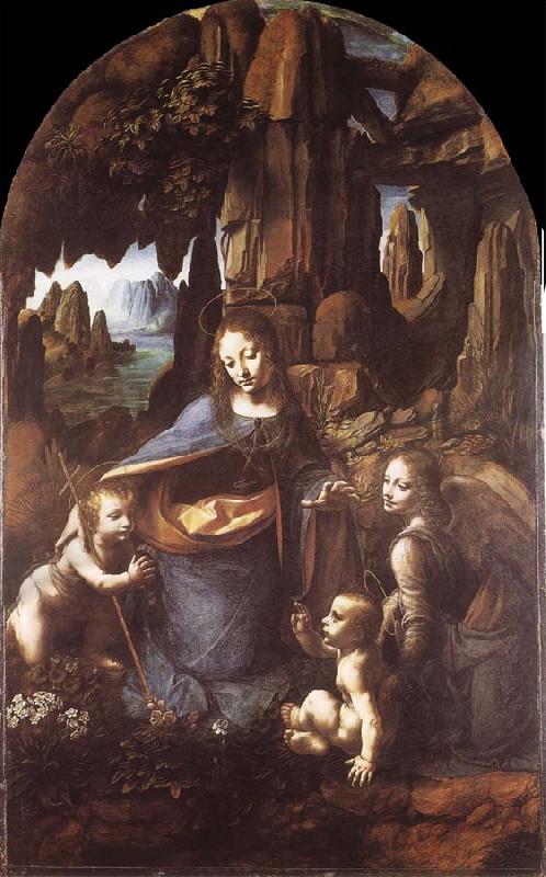 LEONARDO da Vinci Madonna in the rock grottos France oil painting art